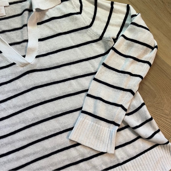 Striped V-Neck Sweater - Picture 3 of 5